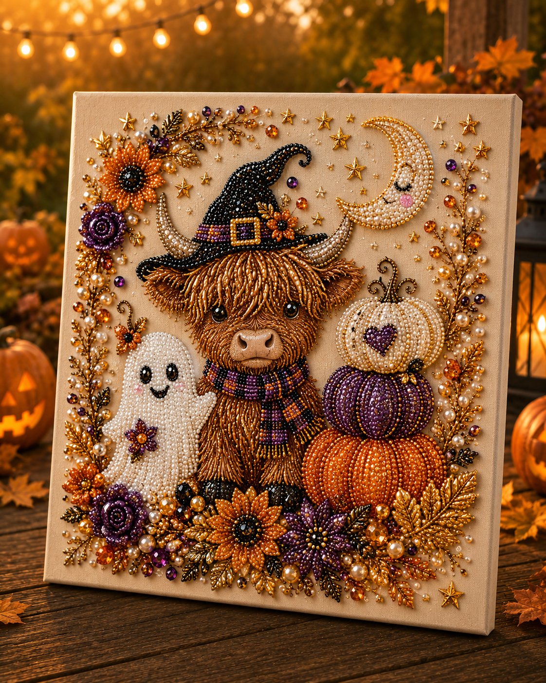 Highland Cattle 3D Halloween pearl craft kit
