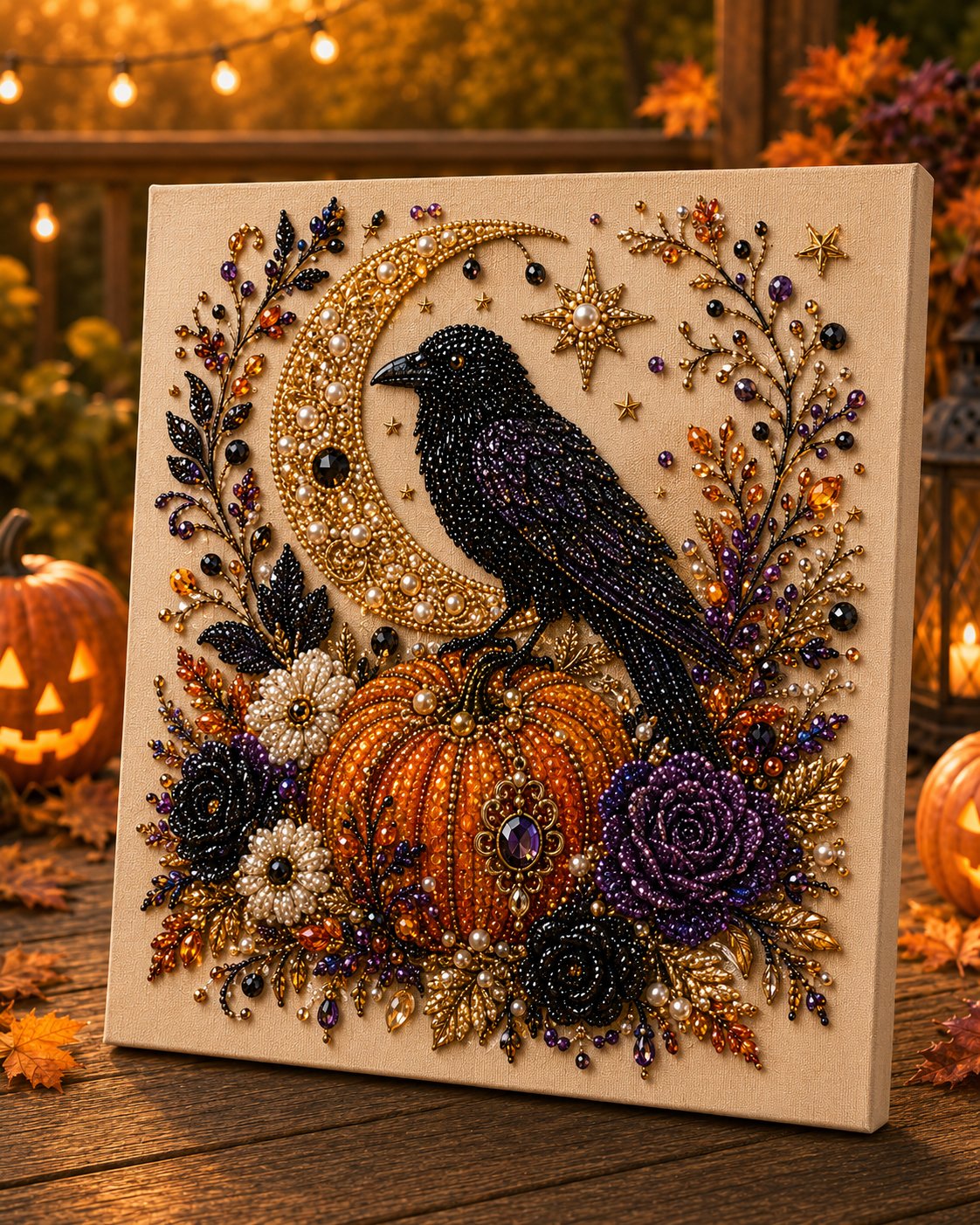 Complete Set – All 6 Styles Halloween pearl craft kit detail 8