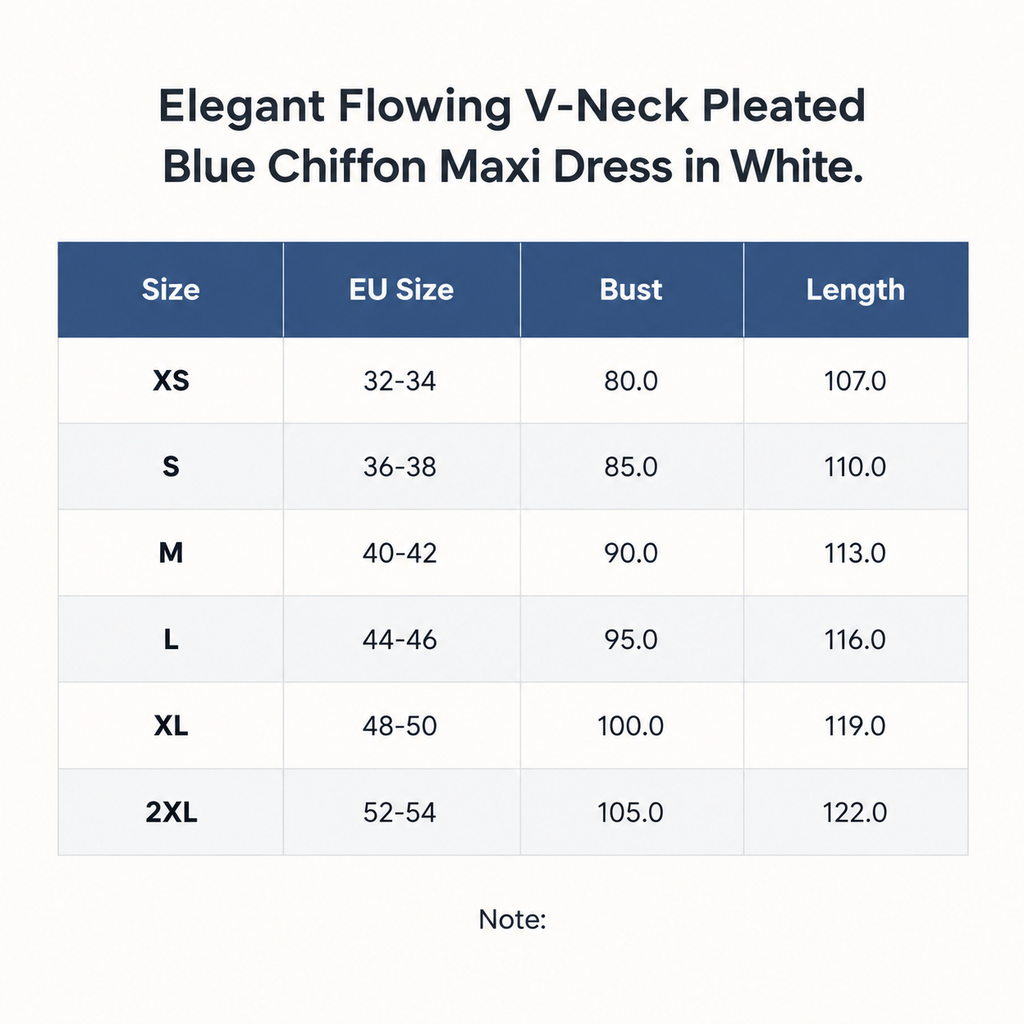 Mailshop Size Chart c982cf57