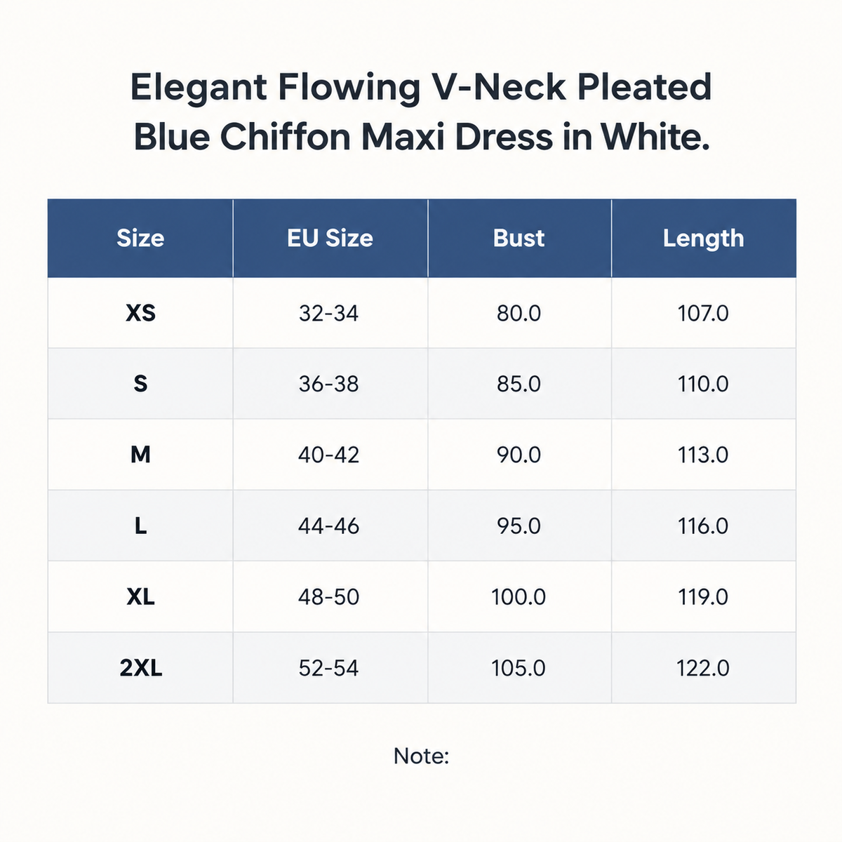 Mailshop Size Chart c982cf57