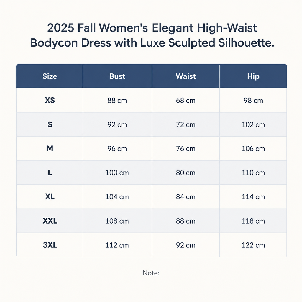 Mailshop Size Chart 328afc9f